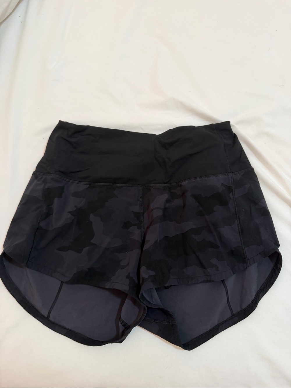 lululemon athletica Black Camo High-Rise Athletic Shorts